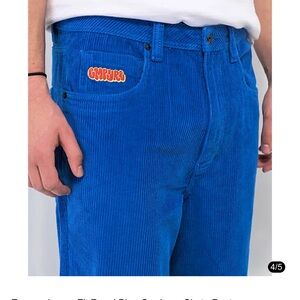 Empyre Loose Fit Royal Blue Corduroy Skate Pants